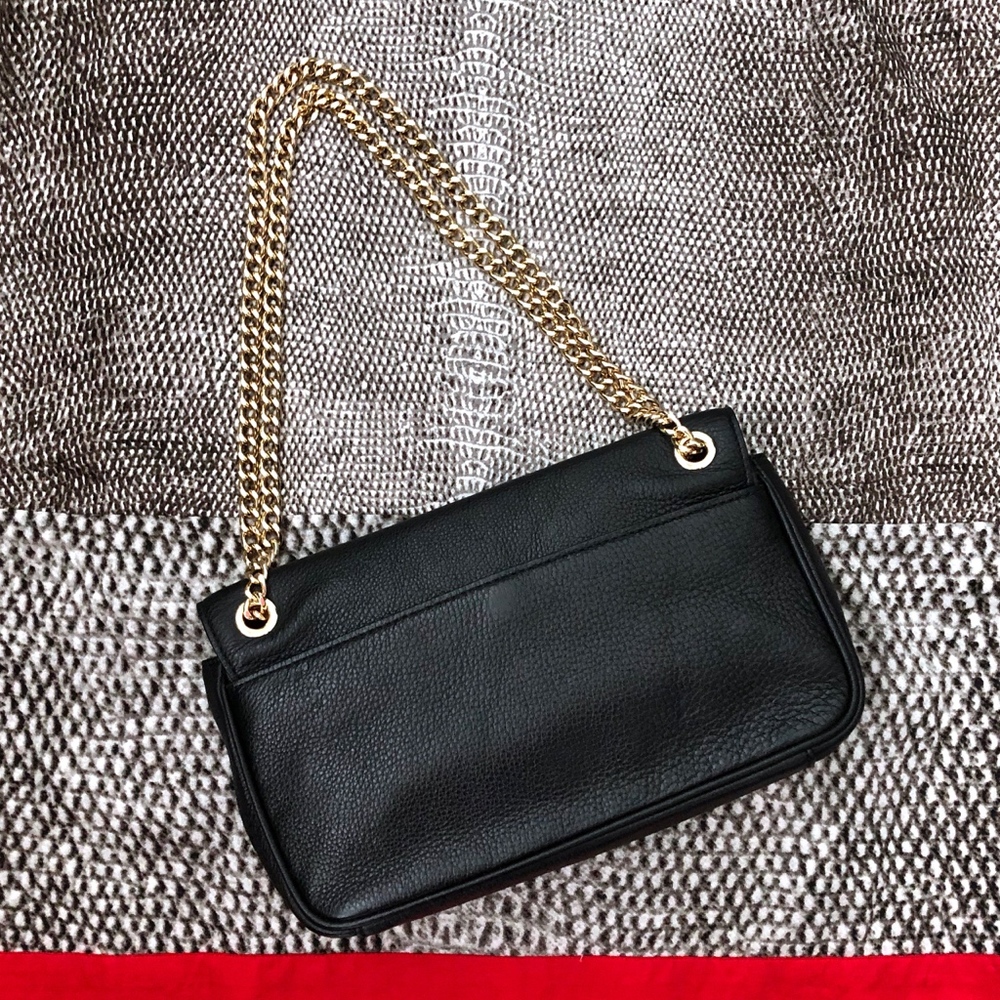 NEW MICHAEL KORS Black Leather Evening Bag - Picture 6 of 8